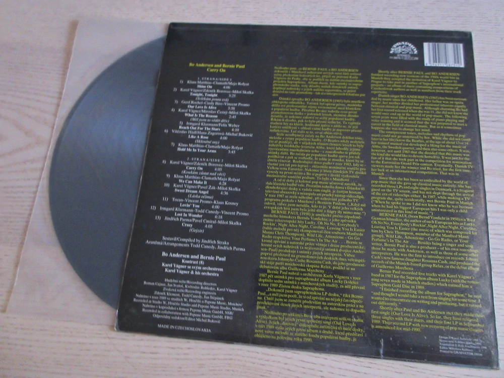 CARRY ON, BO ANDERSEN A BERNIE PAUL, LP