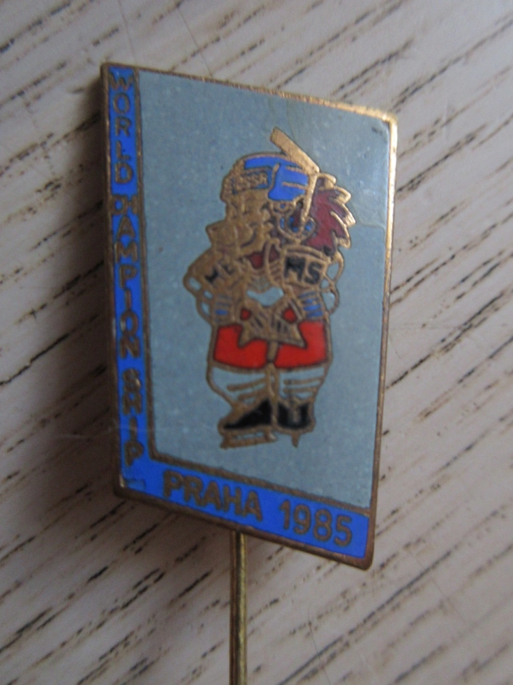 MISTROSTVÍ SVĚTA V LEDNÍM HOKEJI PRAHA 1985, MASKOT, BRUSLAŘ, ODZNAK