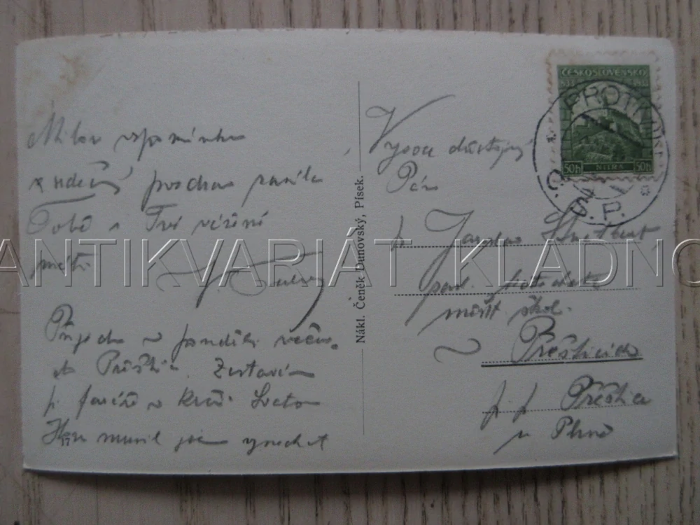 PÍSEK, CELKOVÝ POHLED, OKRES PÍSEK, POHLEDNICE 1861
