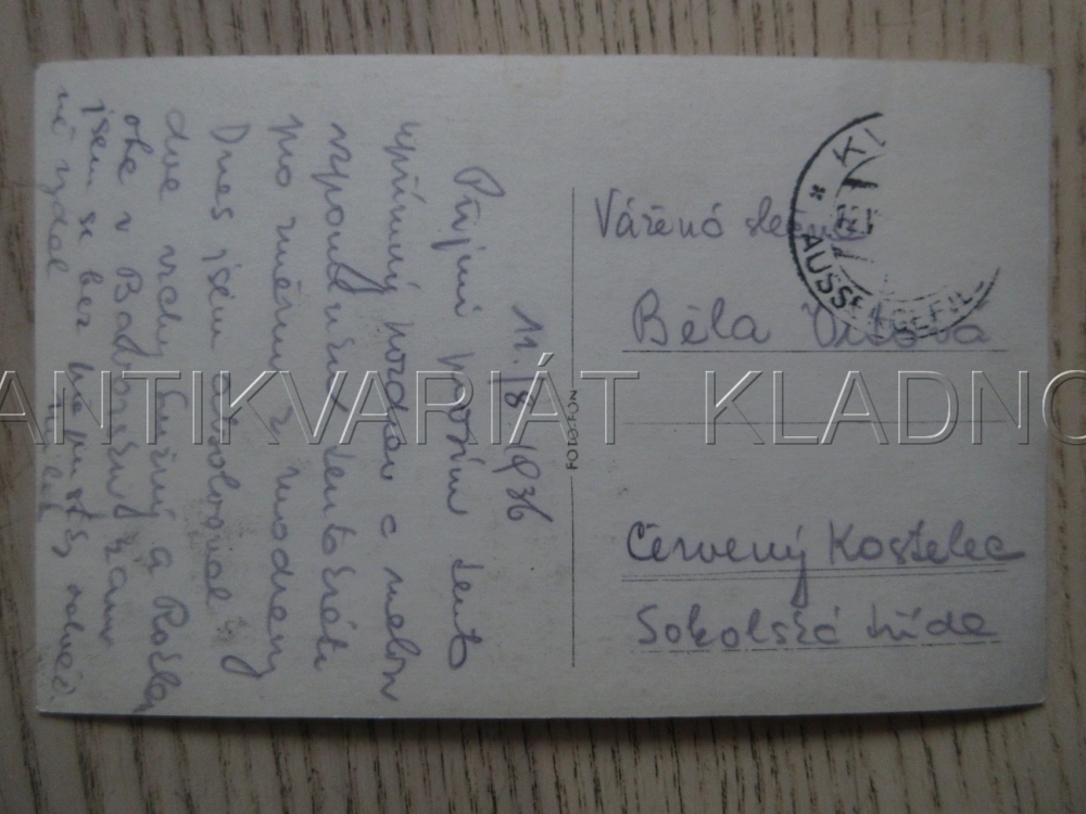 ŠUMAVA - SUŠICKO, KLOSTERMANNOVA CHATA KČST V MODRAVĚ (1000 M N. M.), OKRES KLATOVY, POHLEDNICE 1891
