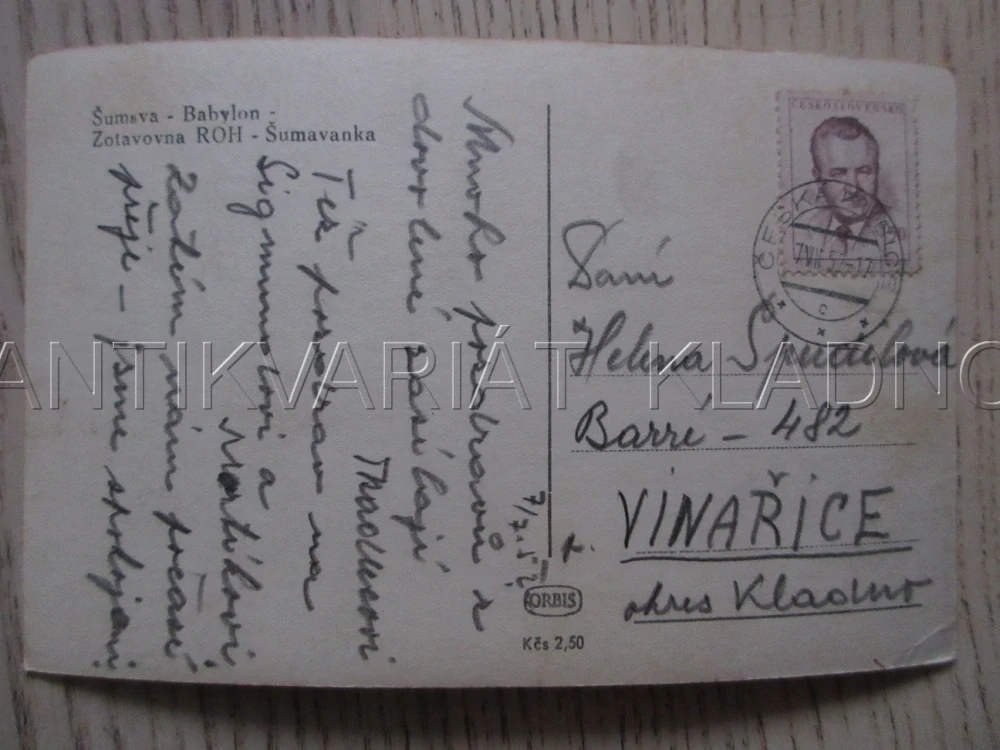 ŠUMAVA - BABYLON, ZOTAVOVNA ROH ŠUMAVANKA, OKRES DOMAŽLICE, POHLEDNICE 1914