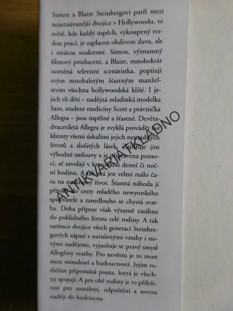 SVATBA, DANIELLE STEEL, **an