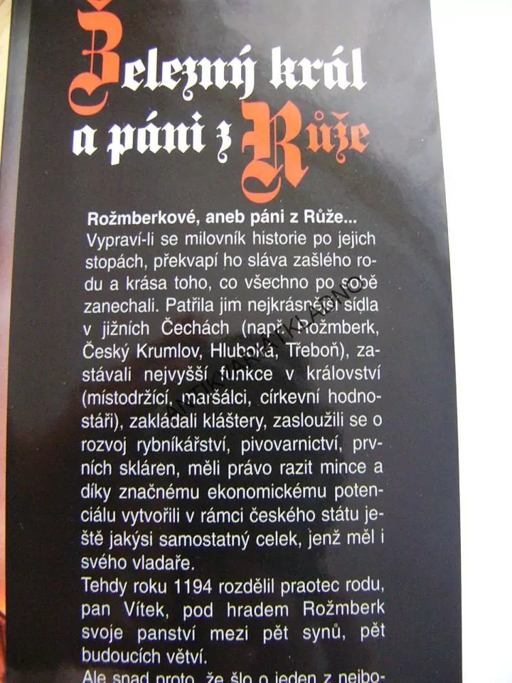 ŽELEZNÝ KRÁL A PÁNI Z RŮŽE, VÁCLAV D.MICHALOVIC