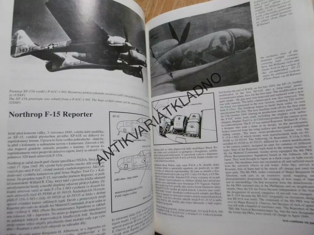NORTHROP P-61 BLACK WIDOW, LETADLO,