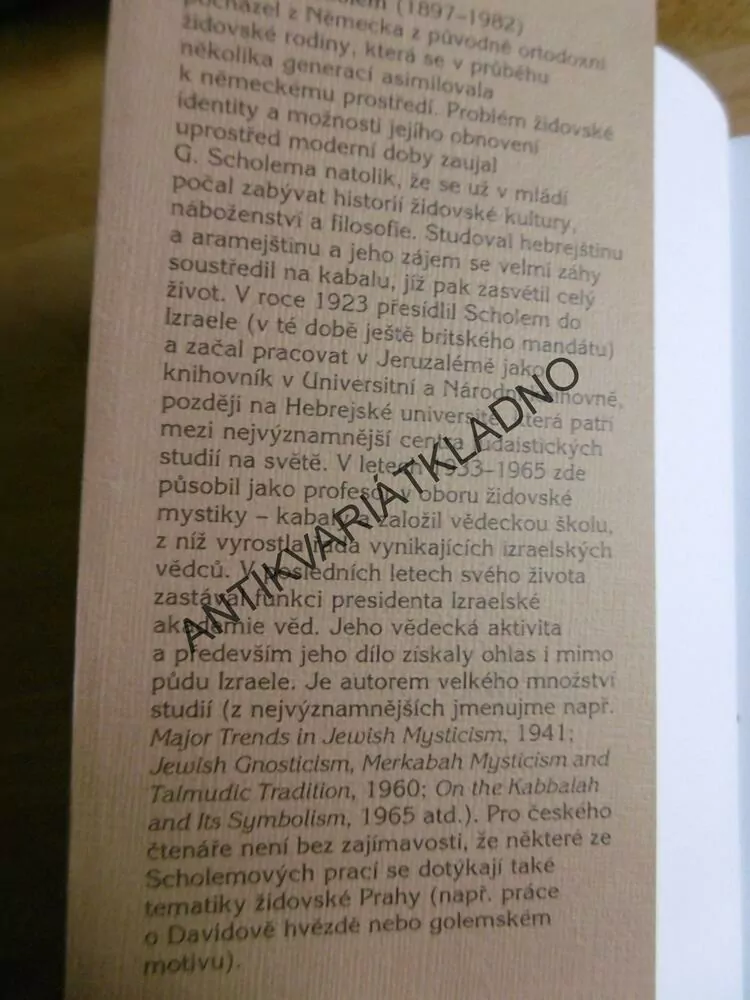 DAVIDOVA HVĚZDA, GERSHOM SCHOLEM, ŽIDÉ, ŽIDOVSKÁ TÉMATIKA, JUDAISTIKA