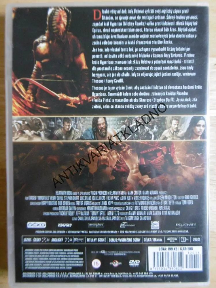 VÁLKA BOHŮ, DVD FILM 