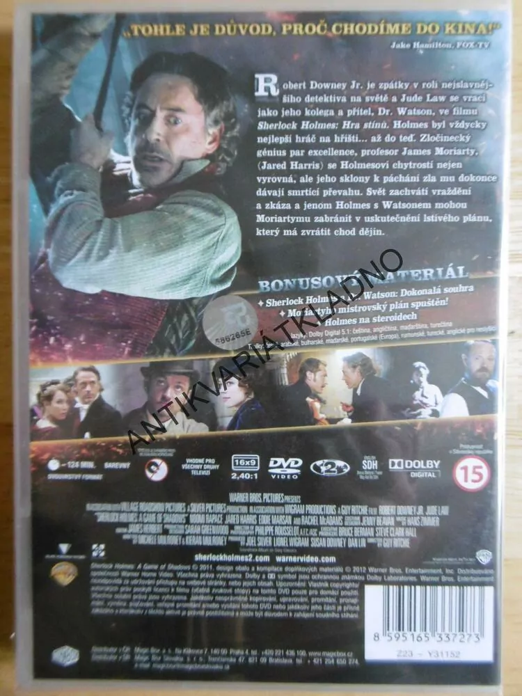 SHERLOCK HOLMES, HRA STÍNŮ, DVD FILM