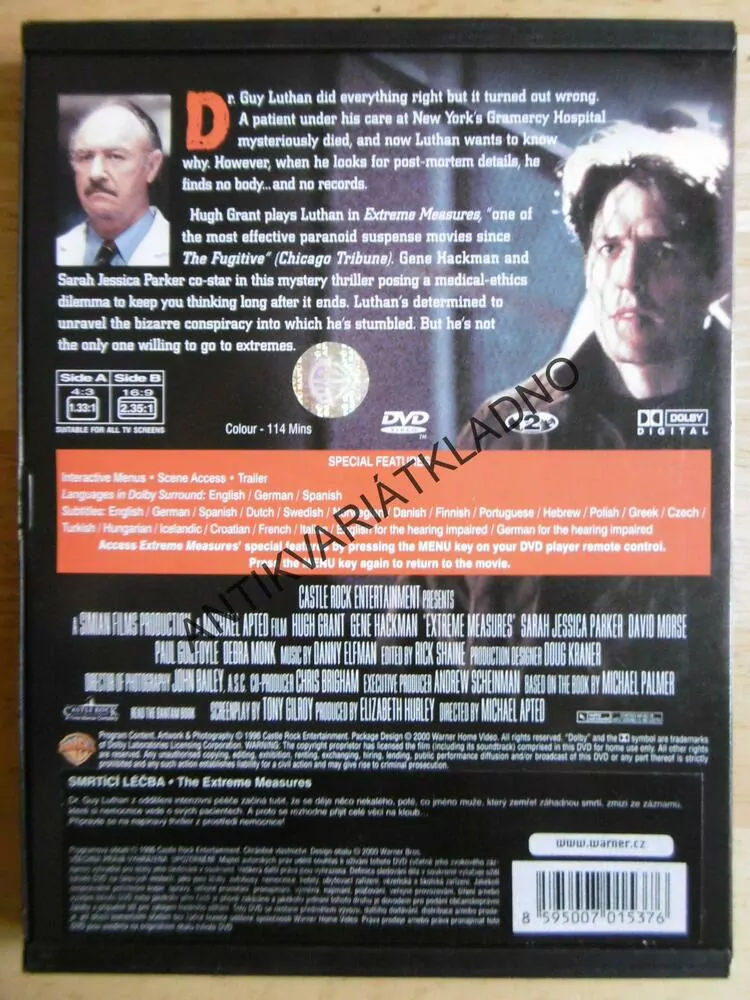 EXTREME MEASURES, DVD FILM