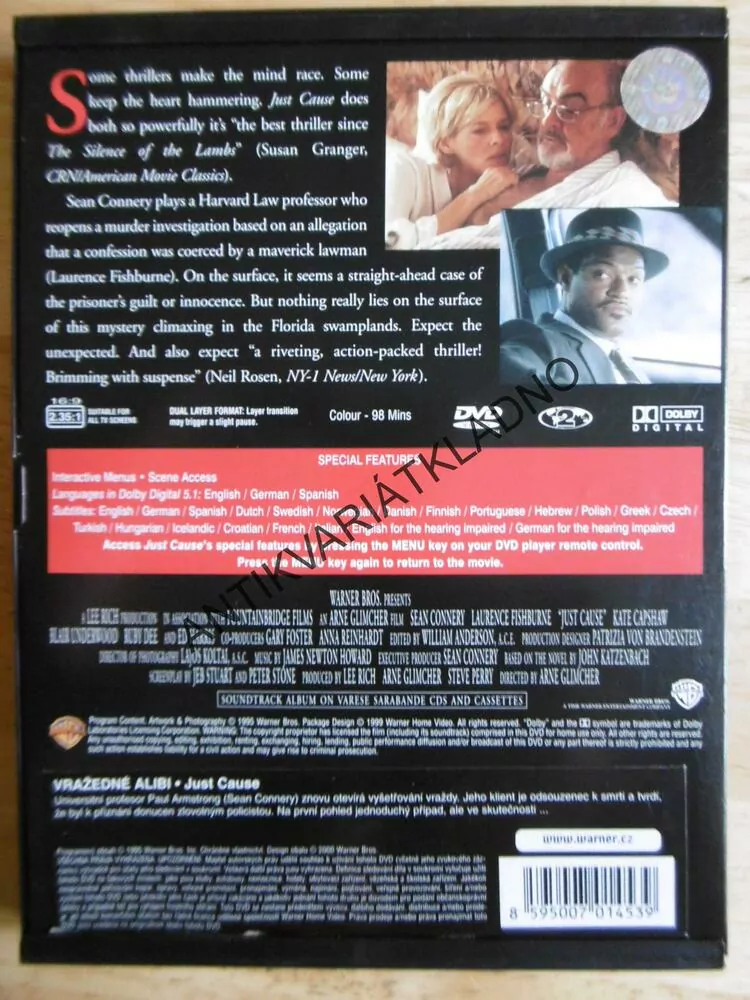JUST CAUSE, DVD FILM