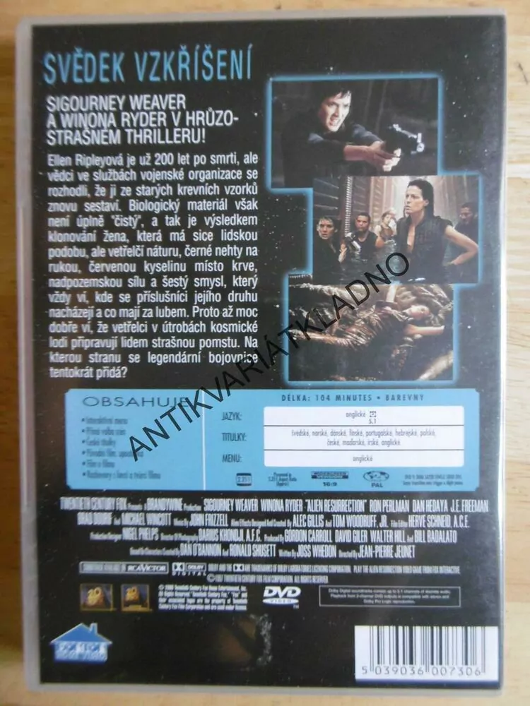 VETŘELCI VZKŘÍŠENÍ, DVD FILM USA