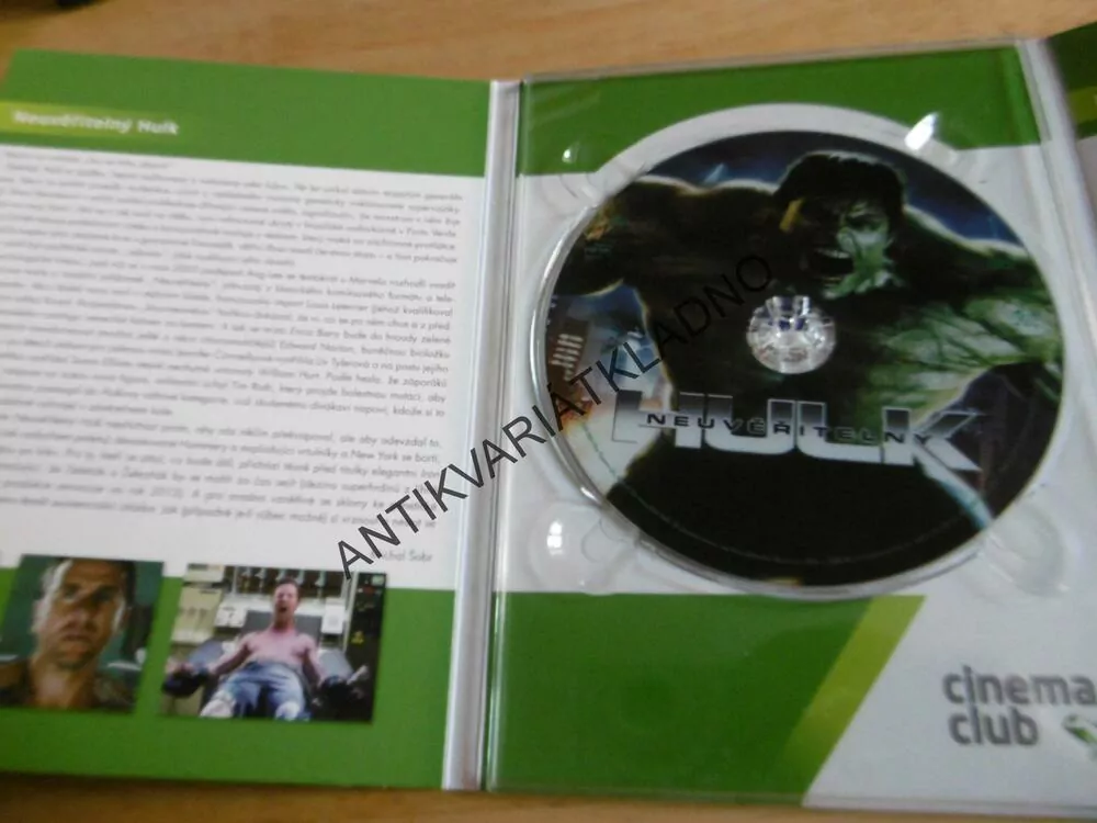NEUVĚŘITELNÝ HULK, DVD FILM