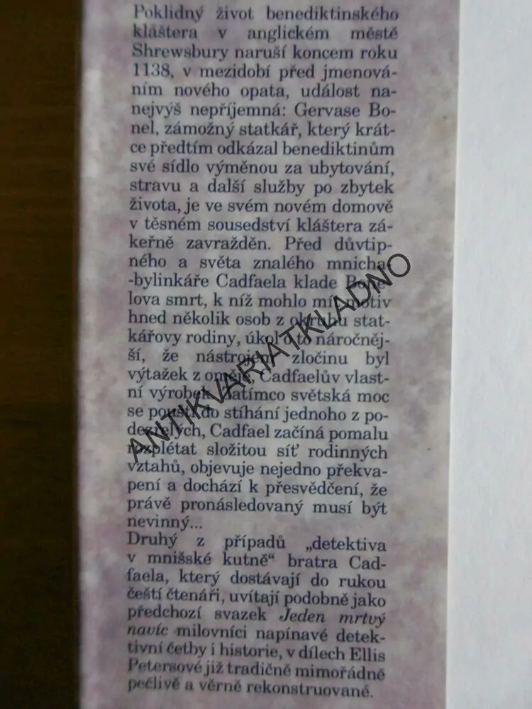 MNIŠSKÁ KÁPĚ, PŘÍPAD BRATRA CADFAELA, ELLIS PETERSOVÁ, **an