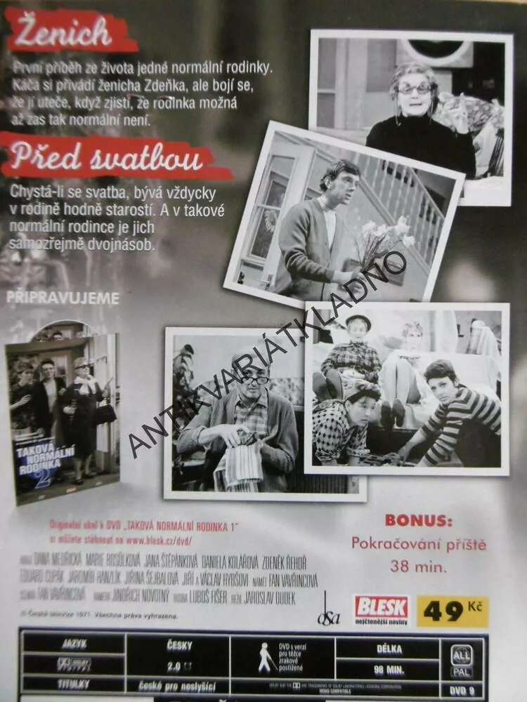 TAKOVÁ NORMÁLNÍ RODINKA, 1-4, DVD FILM SERIÁL