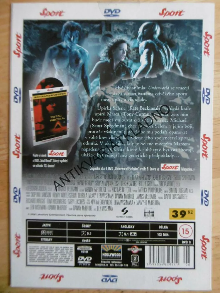 UNDERWORLD, EVOLUTION, DVD FILM