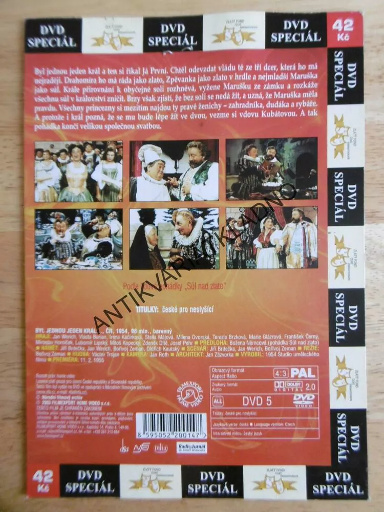 BYL JEDNOU JEDEN KRÁL, DVD FILM POHÁDKA