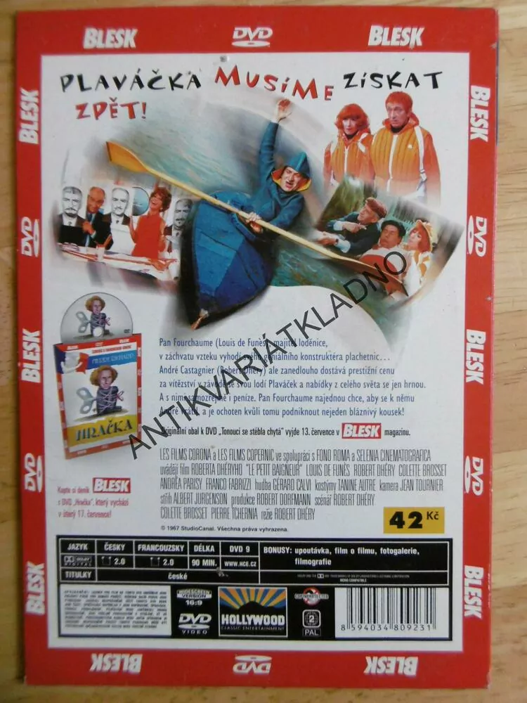 TONOUCÍ SE STÉBLA CHYTÁ, LOUIS DE FUNES, DVD FILM