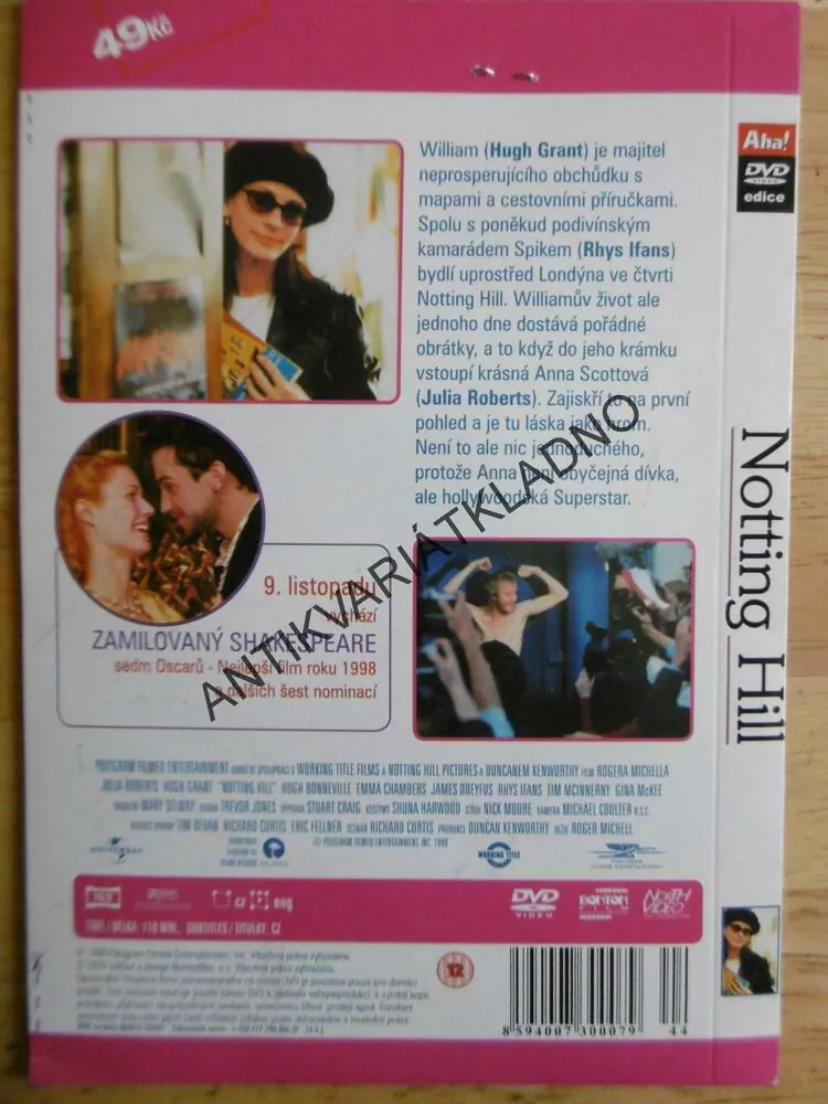 NOTTING HILL, DVD FILM