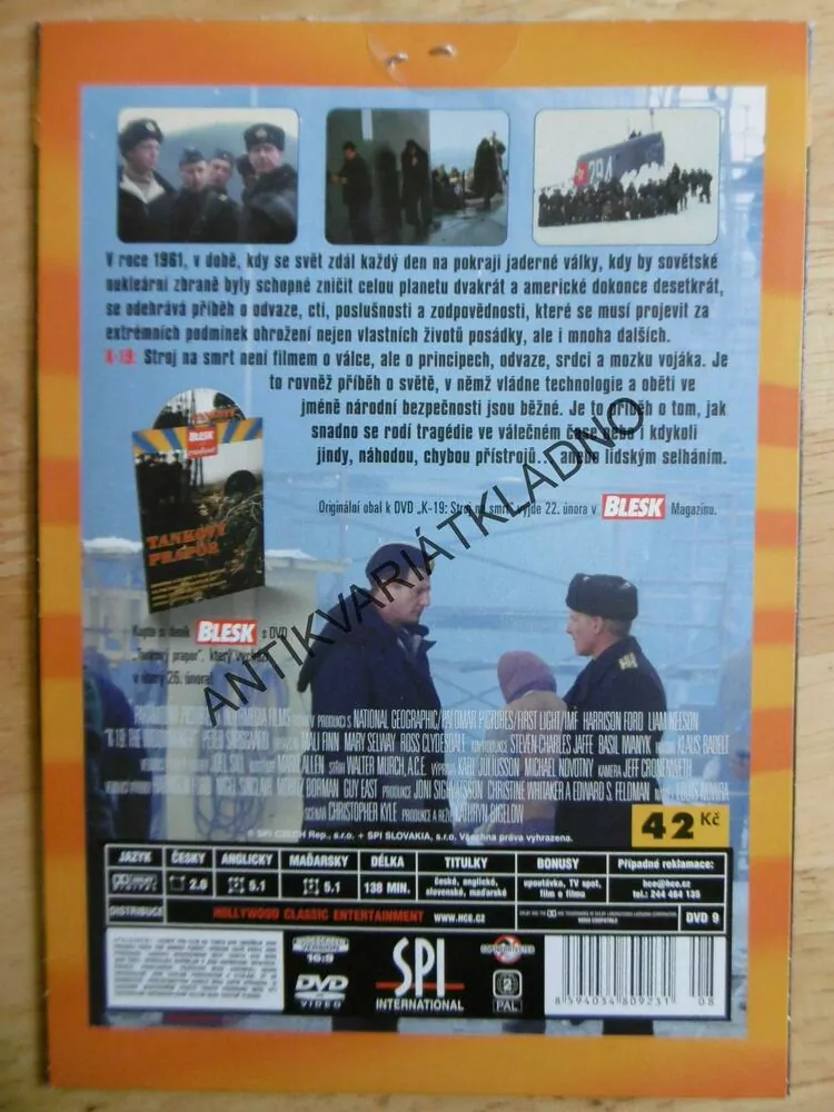 K 19, STROJ NA SMRT, DVD FILM