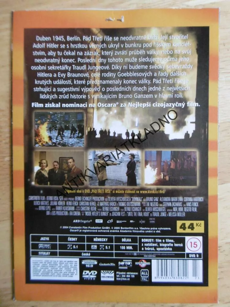 PÁD TŘETÍ ŘÍŠE, DVD FILM