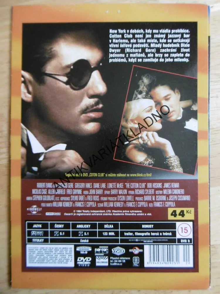 COTTON CLUB, DVD FILM