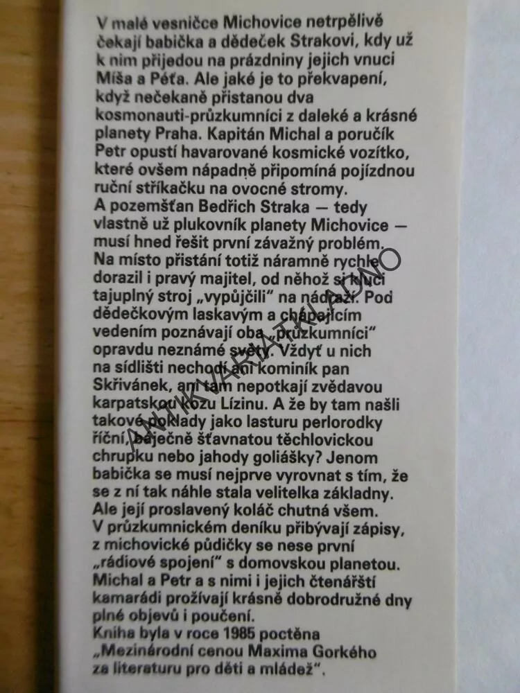 OBJEVENÍ PLANETY MICHOVICE, BOHUMIL NOHEJL, JAROSLAV MALÁK, 1983, **an