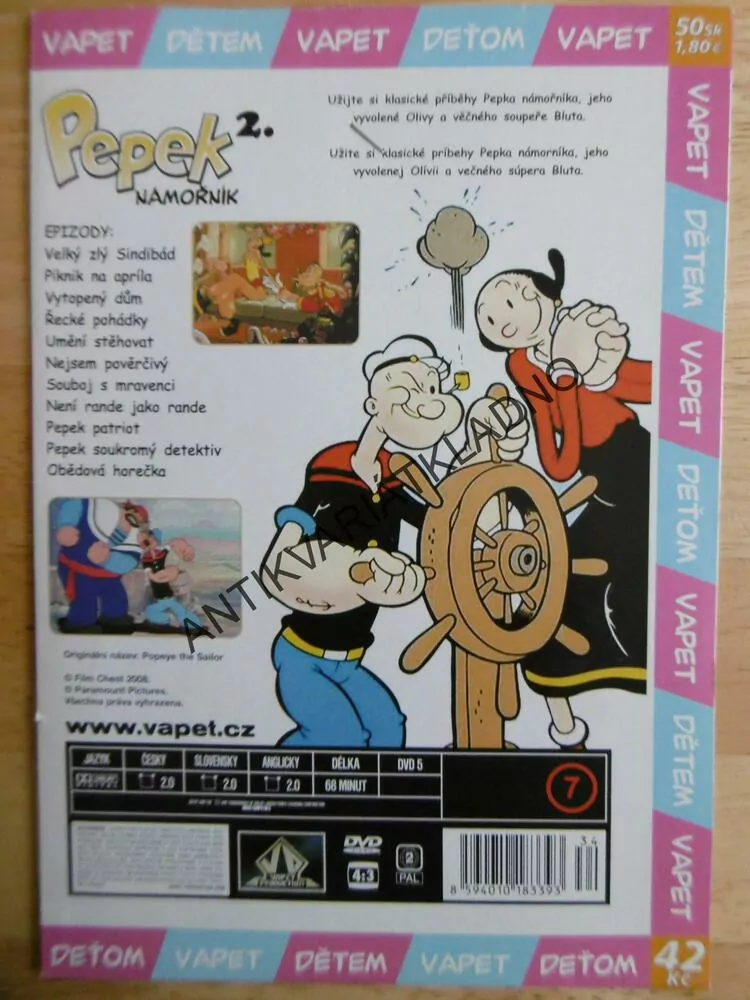 PEPEK NÁMOŘNÍK, 2.,  DVD FILM 