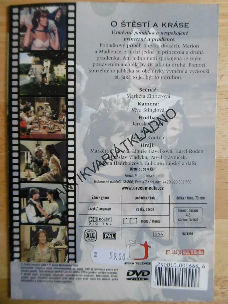 O ŠTĚSTÍ A KRÁSE, DVD FILM 