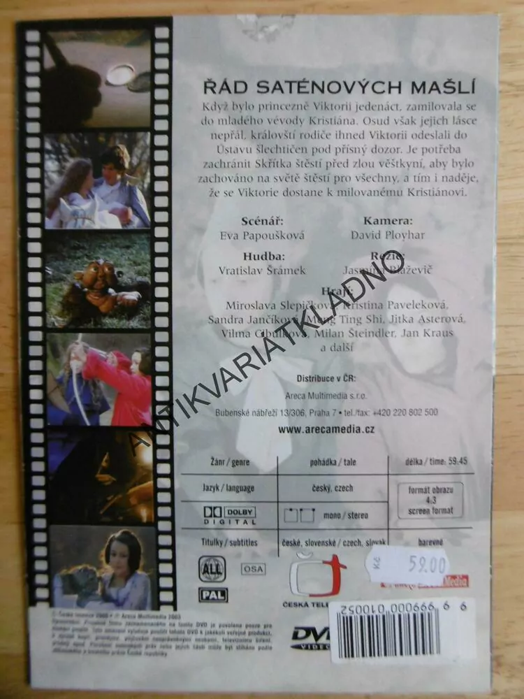ŘÁD SATÉNOVÝCH MAŠLÍ, DVD FILM 