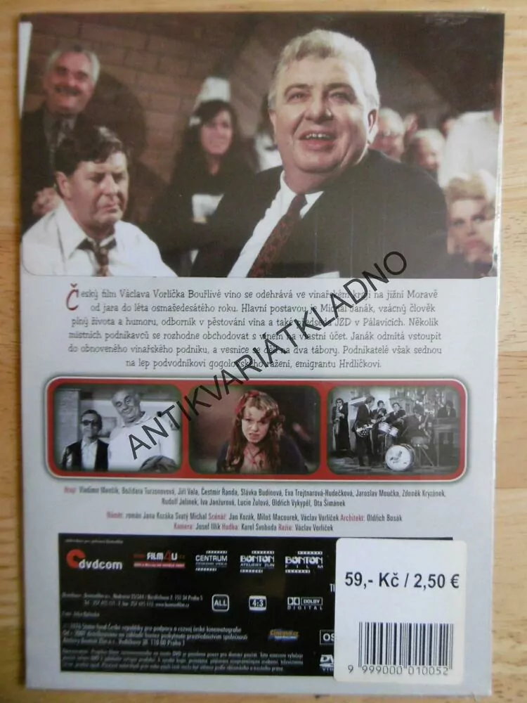 BOUŘLIVÉ VÍNO, DVD FILM 