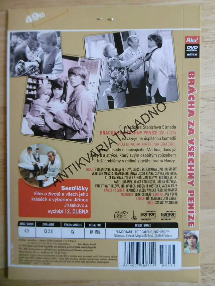 BRÁCHA ZA VŠECHNY PENÍZE, DVD FILM