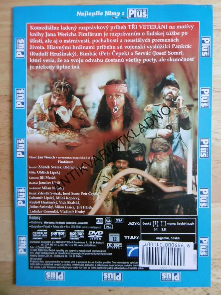 TŘI VETERÁNI, DVD FILM