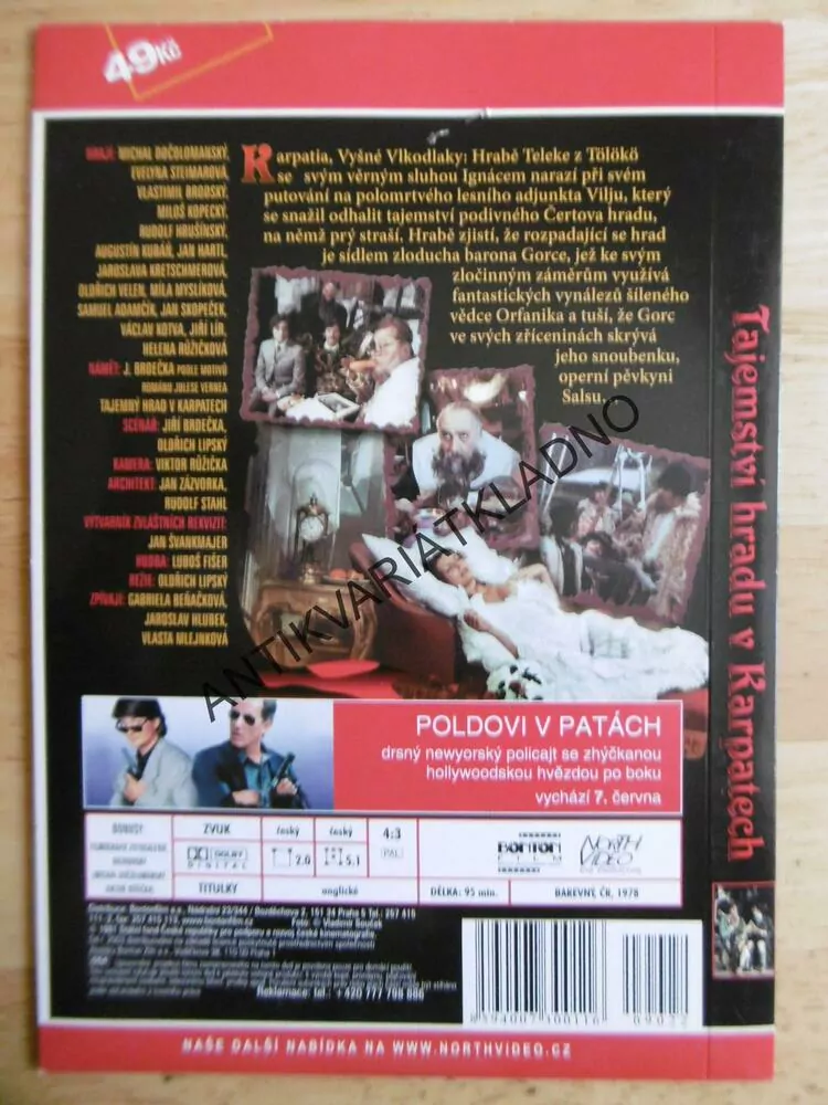 TAJEMSTVÍ HRADU V KARPATECH, DVD FILM ČR