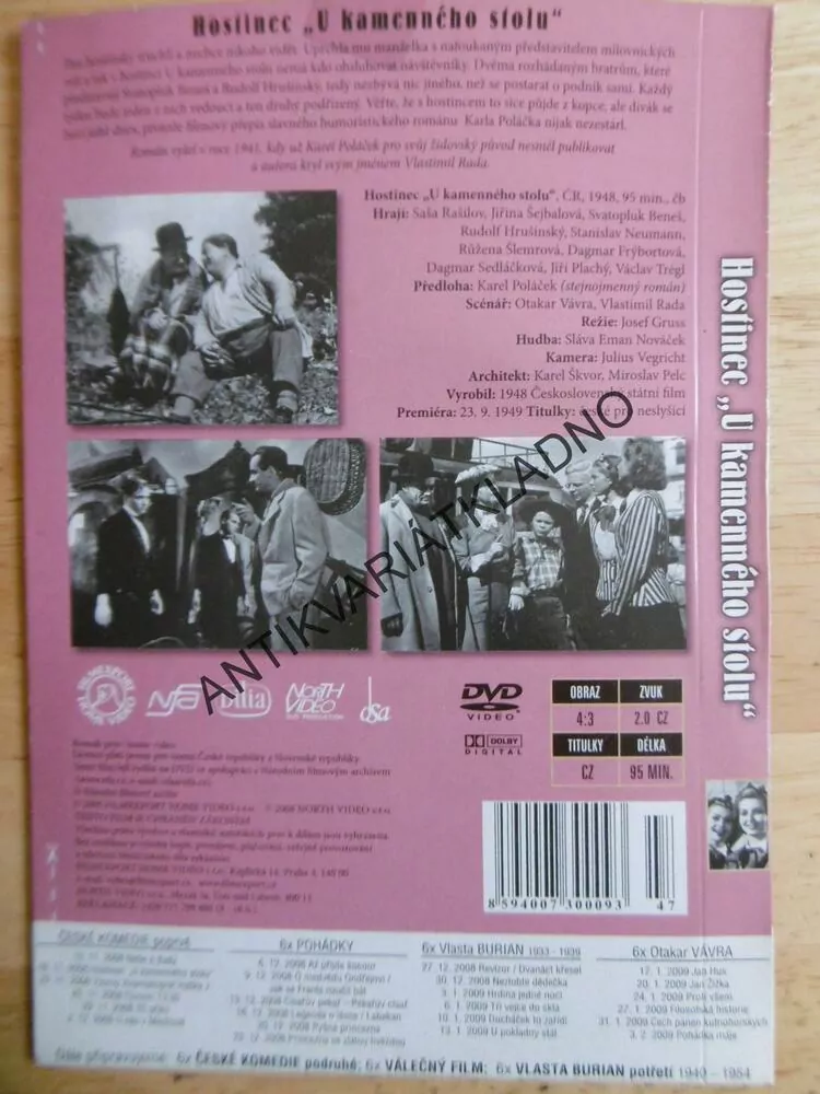 HOSTINEC U KAMENNÉHO STOLU, DVD FILM ČR