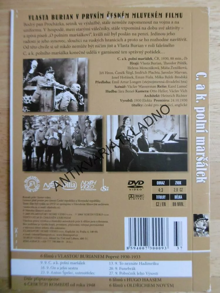 C. A K. POLNÍ MARŠÁLEK, DVD FILM ČR