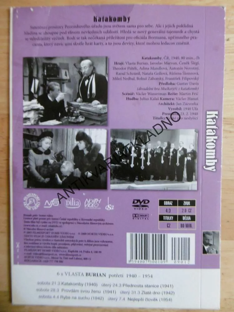 KATAKOMBY, DVD FILM  ČR