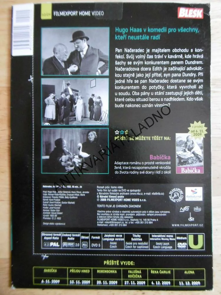 NAČERADEC,KRÁL KIBICŮ, DVD FILM ČR