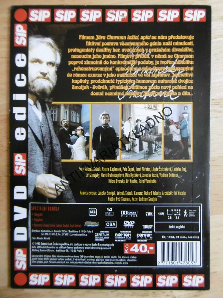 JÁRA CIMRMAN LEŽÍCÍ SPÍCÍ, DVD FILM ČR