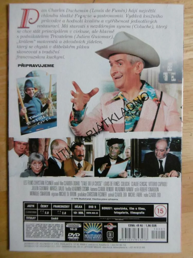 KŘIDÝLKO NEBO STEHÝNKO, DVD FILM 