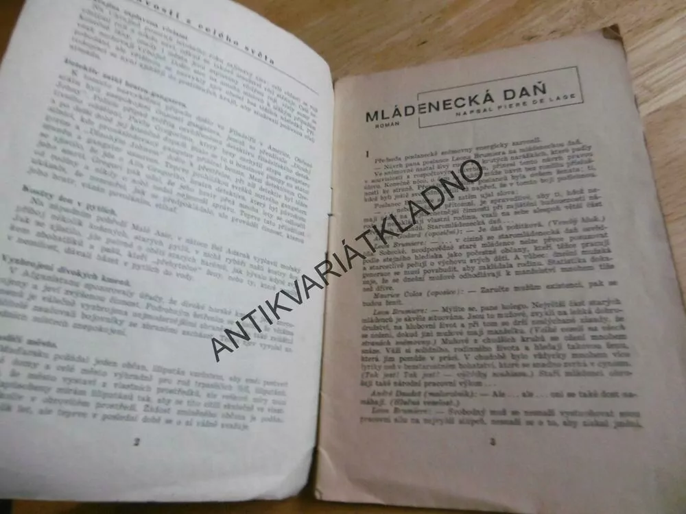 MODERNÍ ROMÁNY Č.33, MLÁDENECKÁ DAŇ, PIERE DE LAGE