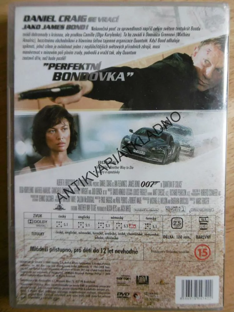 JAMES BOND 007- QUANTUM OF SOLACE, DVD FILM
