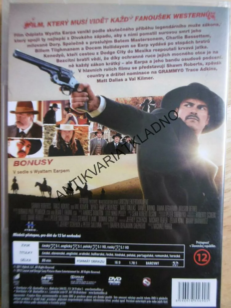 ODPLATA WYATTA EARPA, DVD FILM