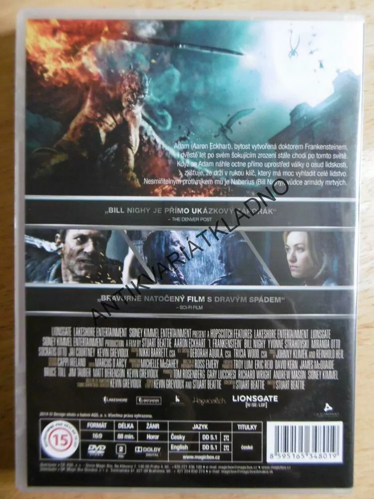 JÁ, FRANKENSTEIN, DVD FILM