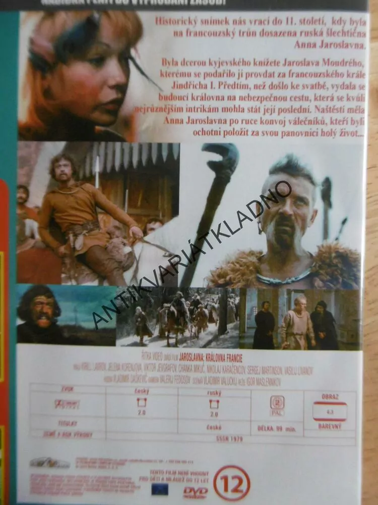 JAROSLAVNA, KRÁLOVNA FRANCIE, DVD FILM