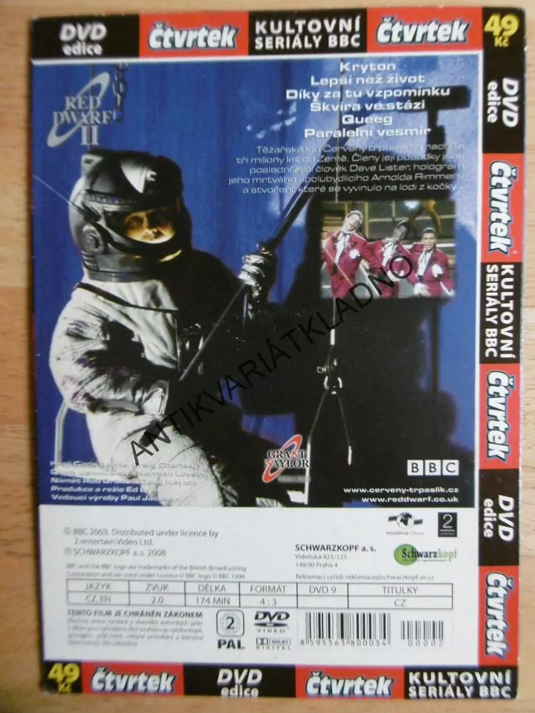 ČERVENÝ TRPASLÍK, 2., RED DWARF II, DVD FILM
