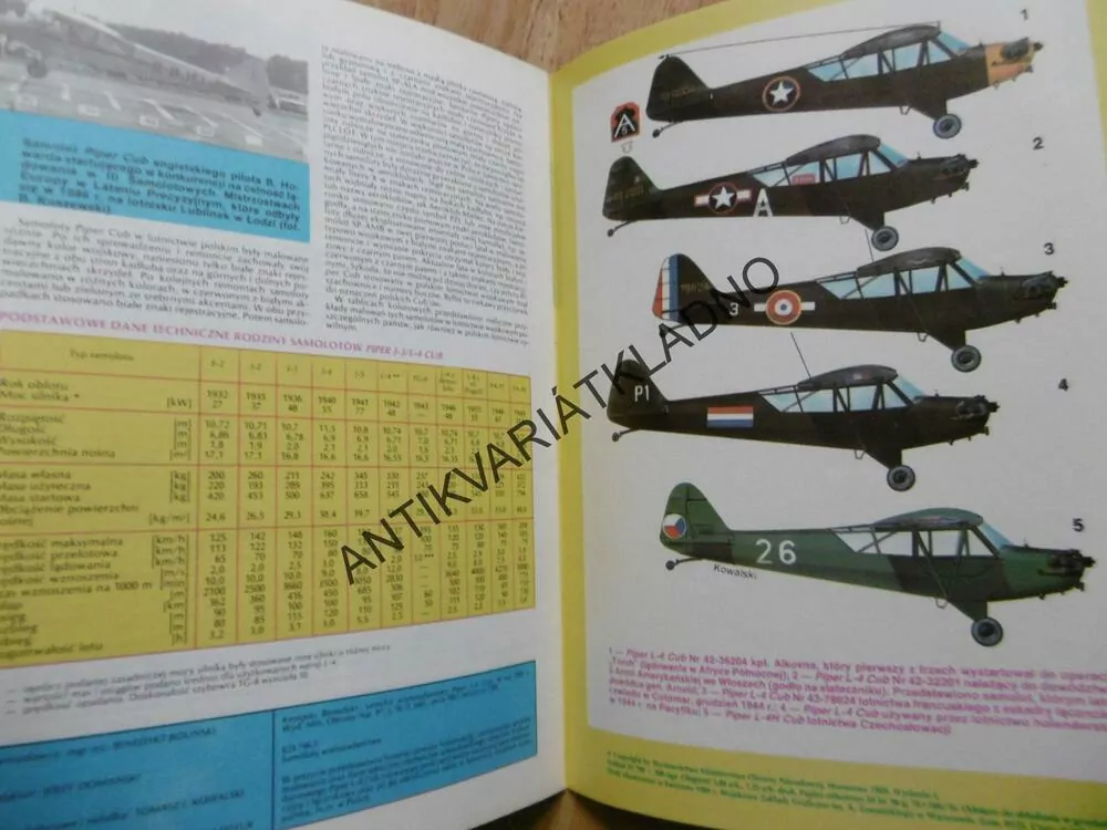 SAMOLOT WIELOZADANIOWY PIPER L-4 CUB, POLSKY, SEŠIT Č.130
