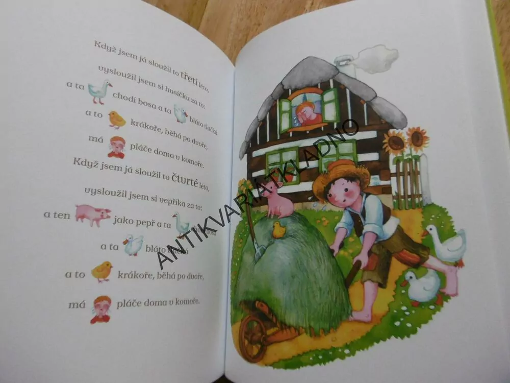 ČESKÉ LIDOVÉ PÍSNIČKY A ŘÍKADLA, MALOVANÉ ČTENÍ, včetně CD, **an