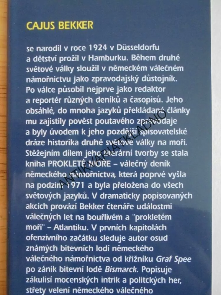 PROKLETÉ MOŘE, CAJUS BEKKER, NÁMOŘNÍ ARMÁDA, PONORKY, **an