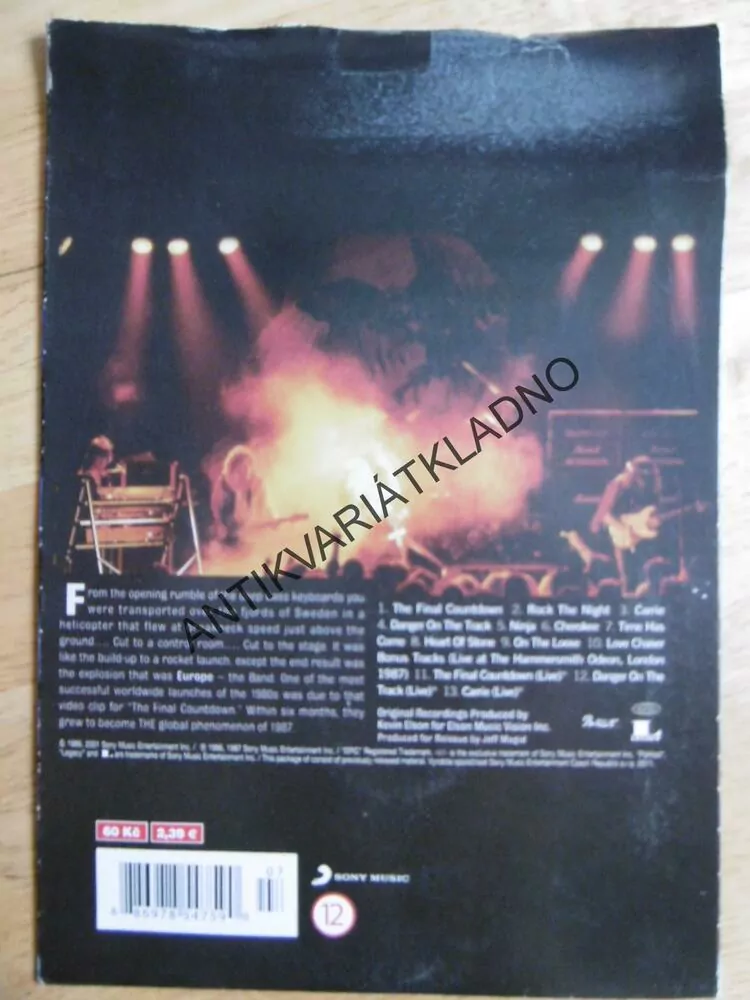 EUROPE, THE FINAL COUNTDOWN, DVD FILM HUDBA