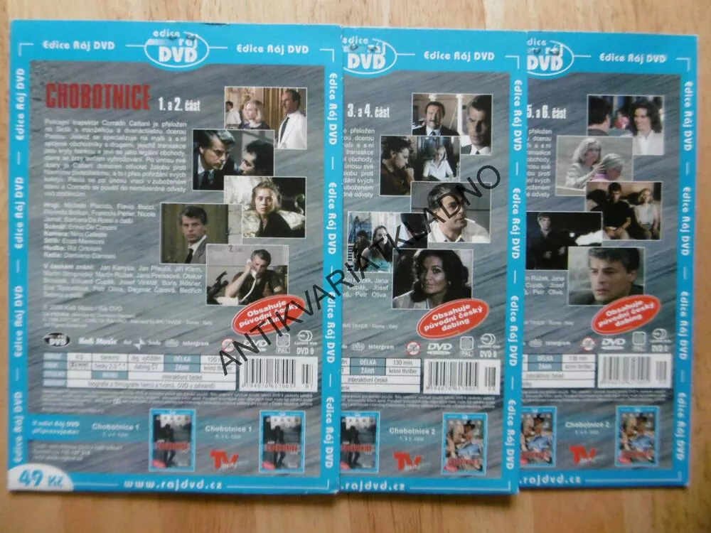 CHOBOTNICE, 1-6, 3 DVD FILM SERIÁL ITÁLIE