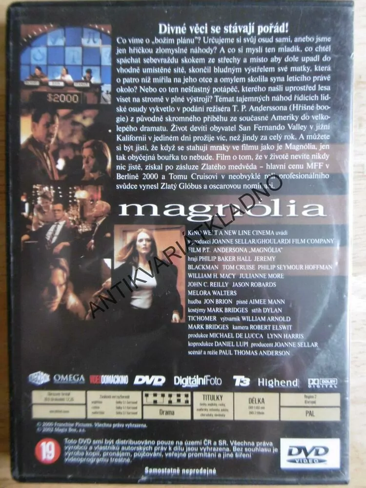 MAGNÓLIA, DVD FILM